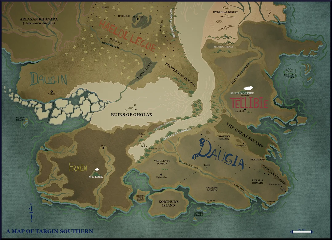 A Colored Map of Targin Southern