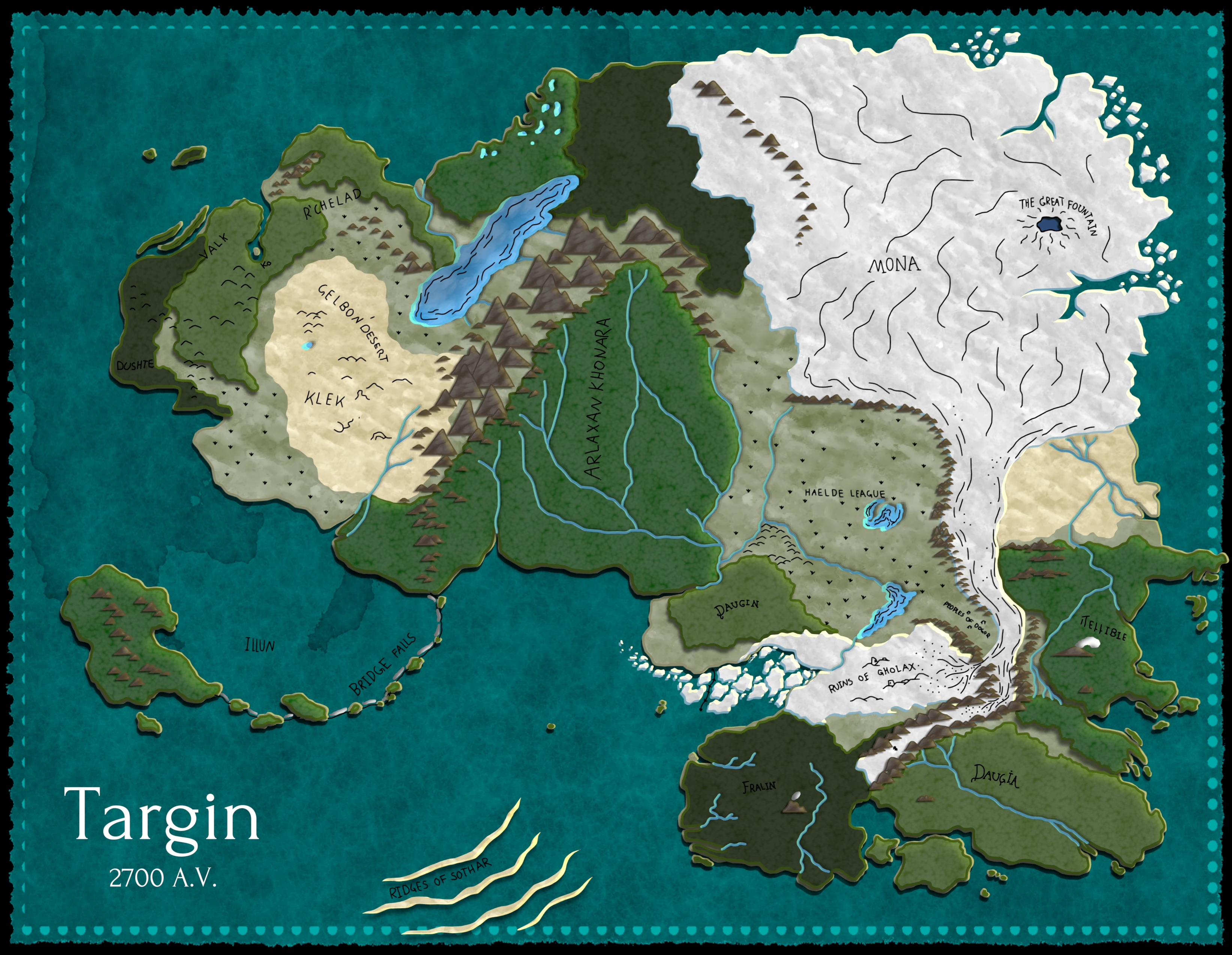 Map of Targin Southern